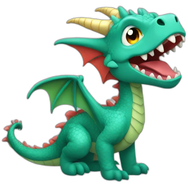 dragon cute music emoji