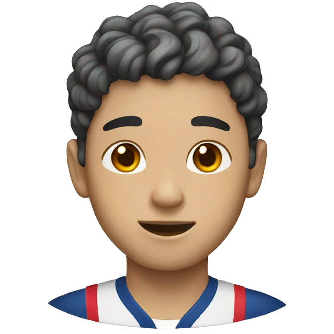 young guy with small wavy hair korean race suit emoji