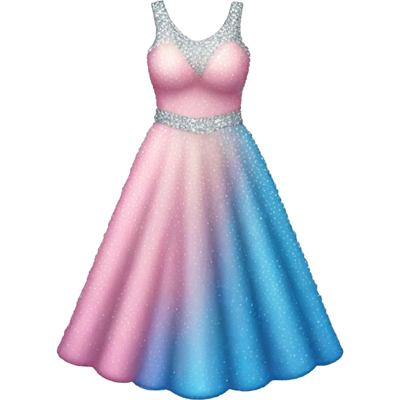 sparkly light pink and blue dress  emoji