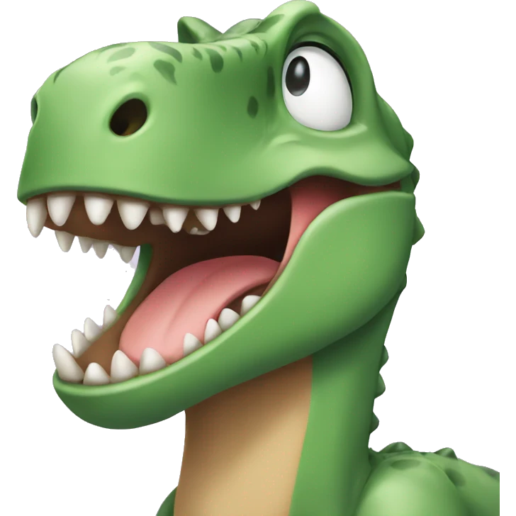 dinosaur smiling cute emoji