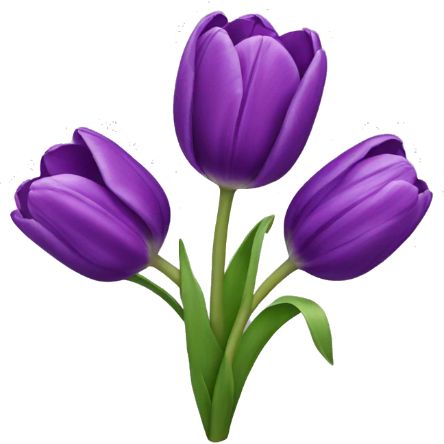 Purple tulips  emoji