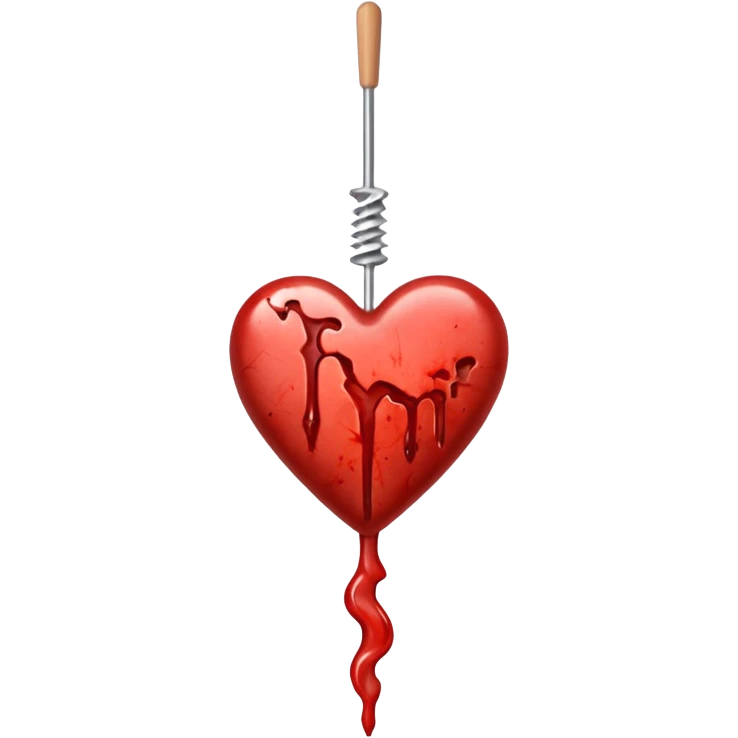 قلب به سیخ کشیده شده emoji