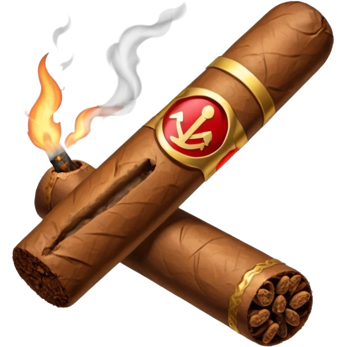cigar with a prohibition symbol emoji