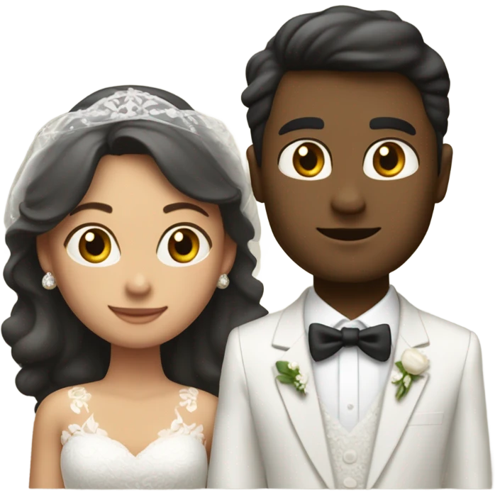 una novia y un novio emoji