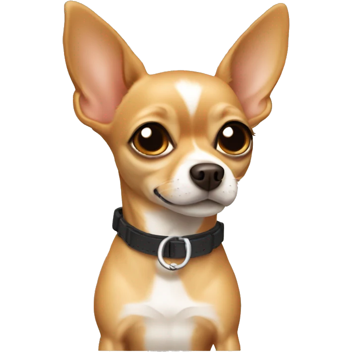 Light brown chihuahua with a collar emoji