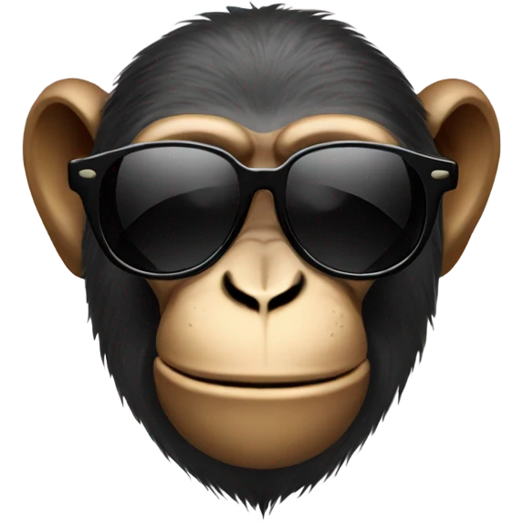 Monkey with sunglasses  emoji