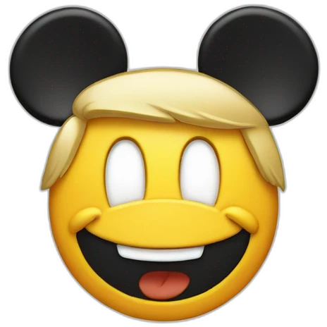 Donald Trump with mickey mouse ears emoji
