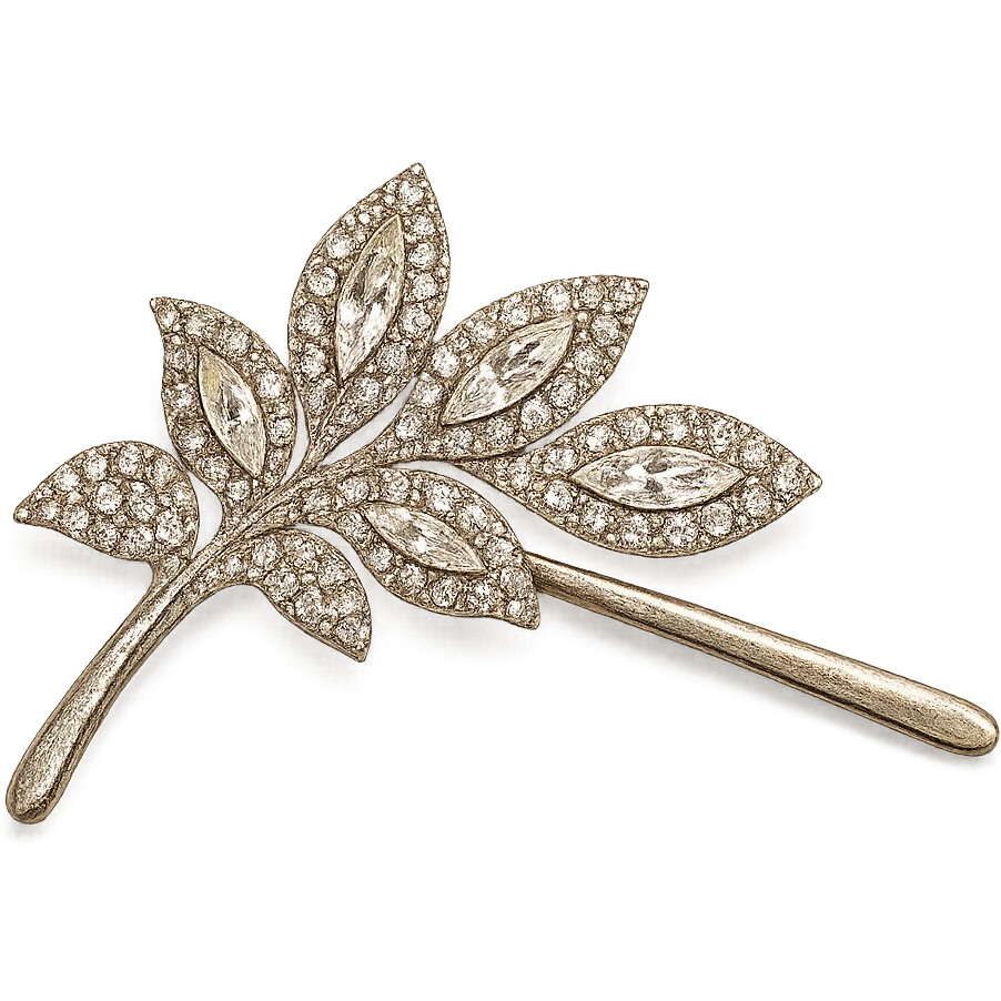 glamorous hairpin, chic and sparkling, no background emoji