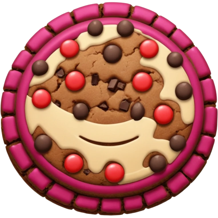 one brown dark chocolate cookie emoji