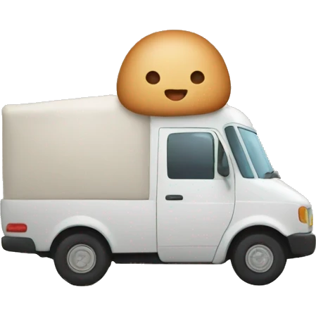 Mochi on the delivery  emoji