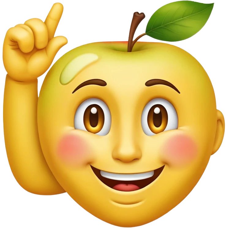 A yellow face smiling awkwardly while embarrassed, scratching its temple with one hand, and looking to the side in Apple emoji style emoji
