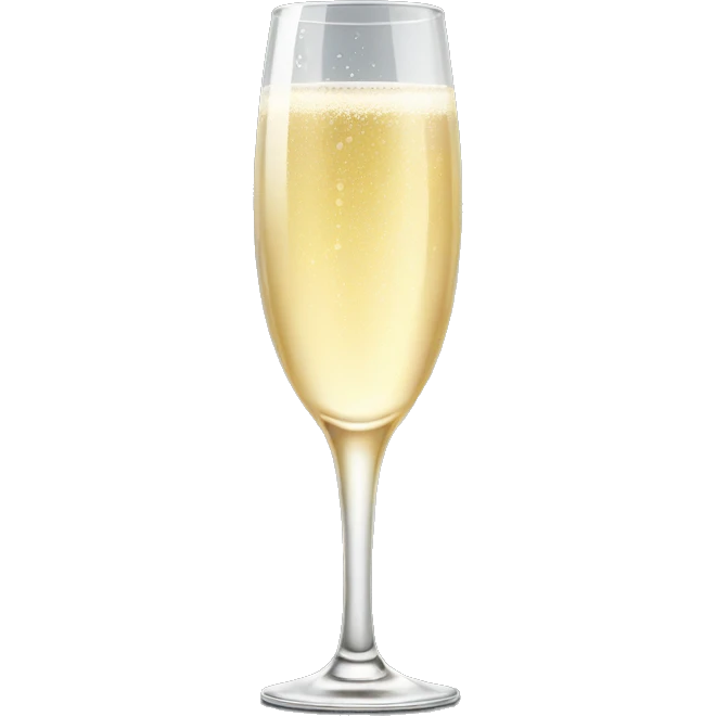realistic glass of champagne emoji