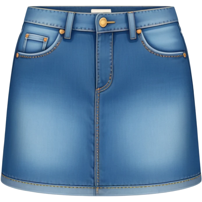 super realistic medium denim mini skirt emoji