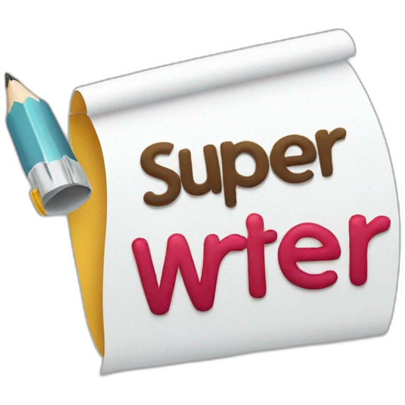 Add a banner saying super writer emoji