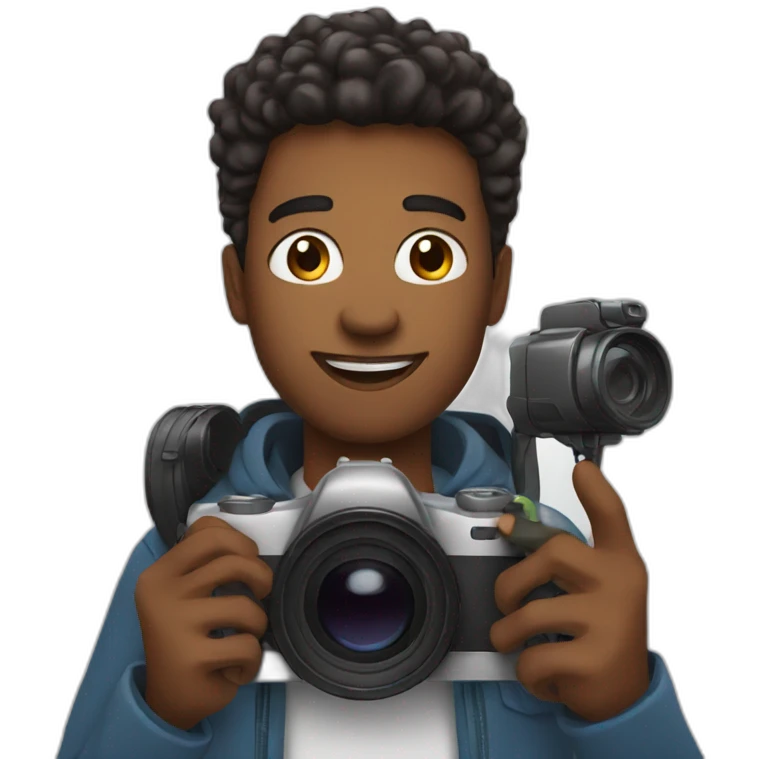 youtuber with camera in hand emoji