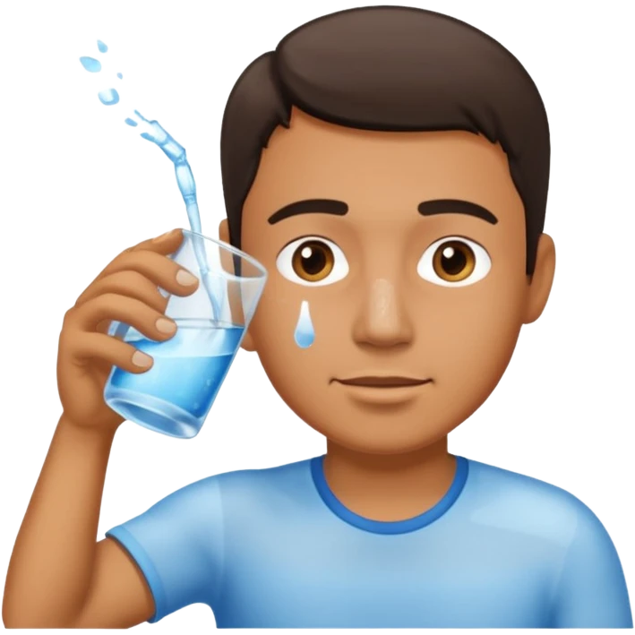 man drinking water  emoji