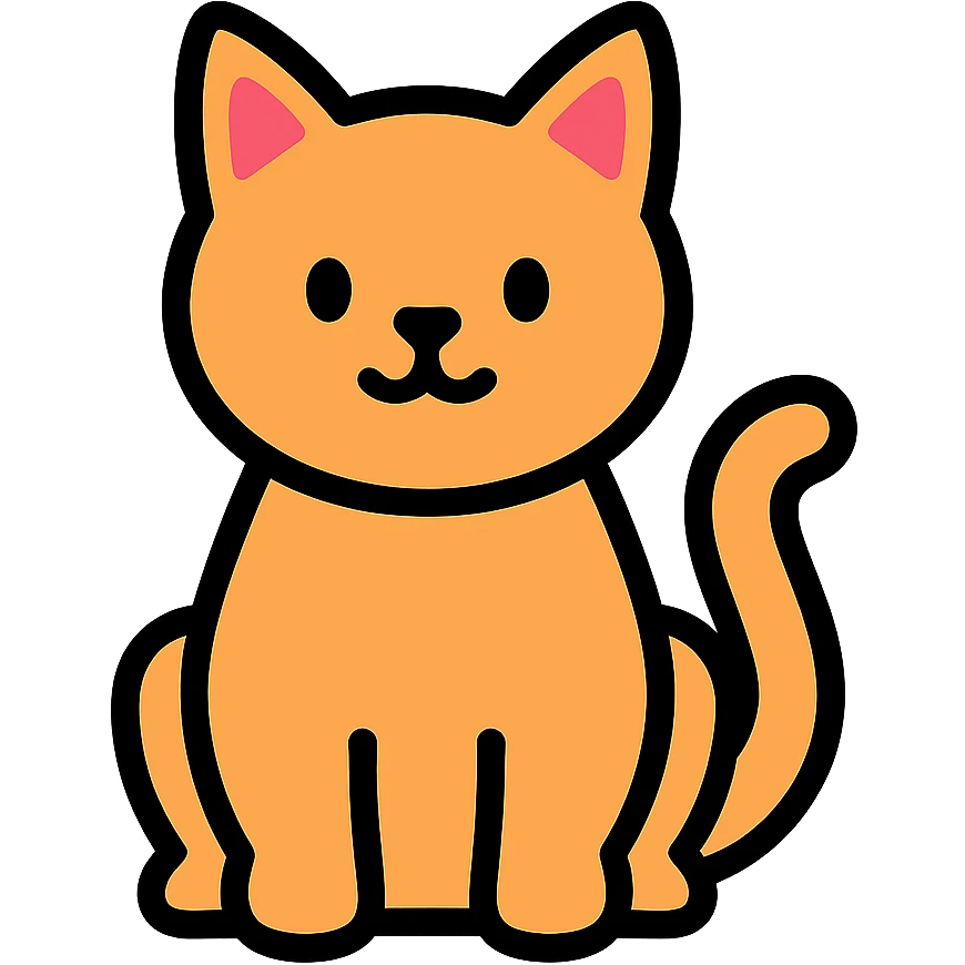 cat color outline icon emoji