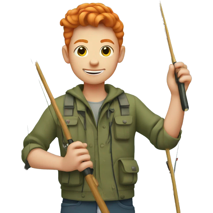 ginger teen fishing emoji
