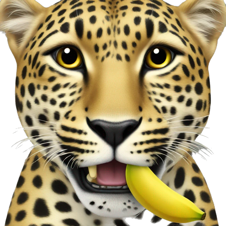 leopard eating a banana  emoji