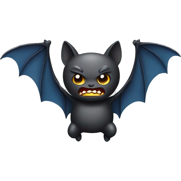 fighting angry bat with wings emoji