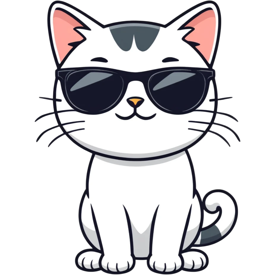 Cat with sunglasses emoji