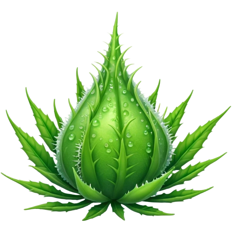 Geeked weed bud emoji