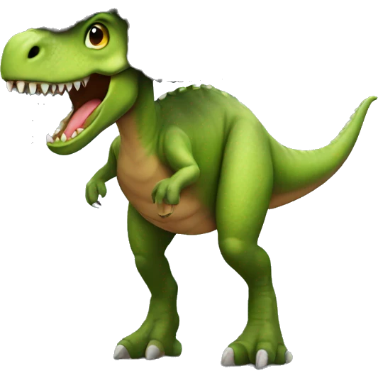 Dinosaur with an afro emoji