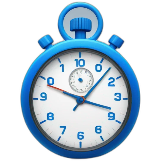 blue stop watch emoji