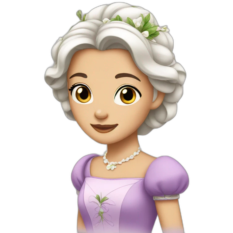 princesse white jasmine emoji