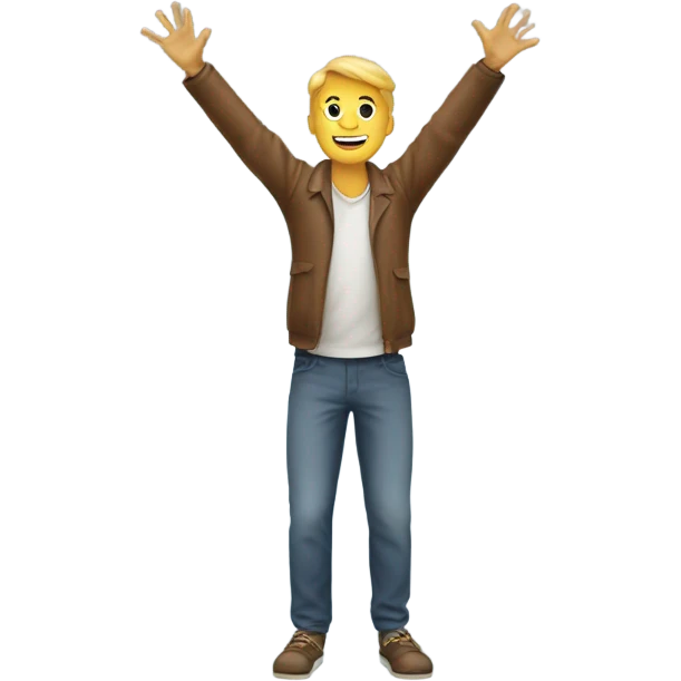 person floating up to the sky they are looking upward  emoji