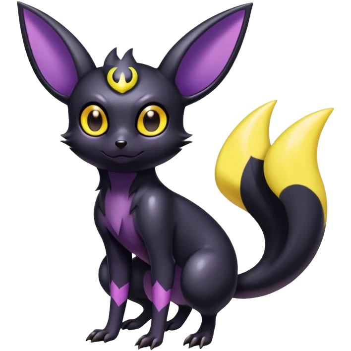 Shiny Dark Noibat-Umbreon-fusion-hybrid full body emoji
