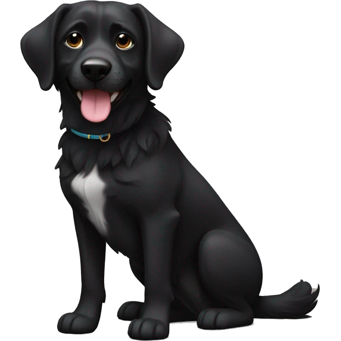 black brac dog emoji