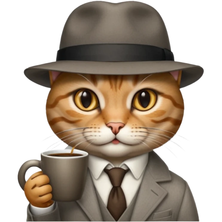 cat corleone mafia coffe emoji