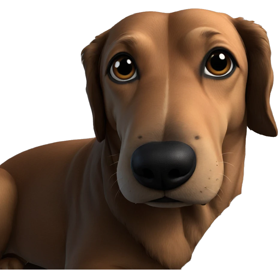 realistic solo dog portrait emoji