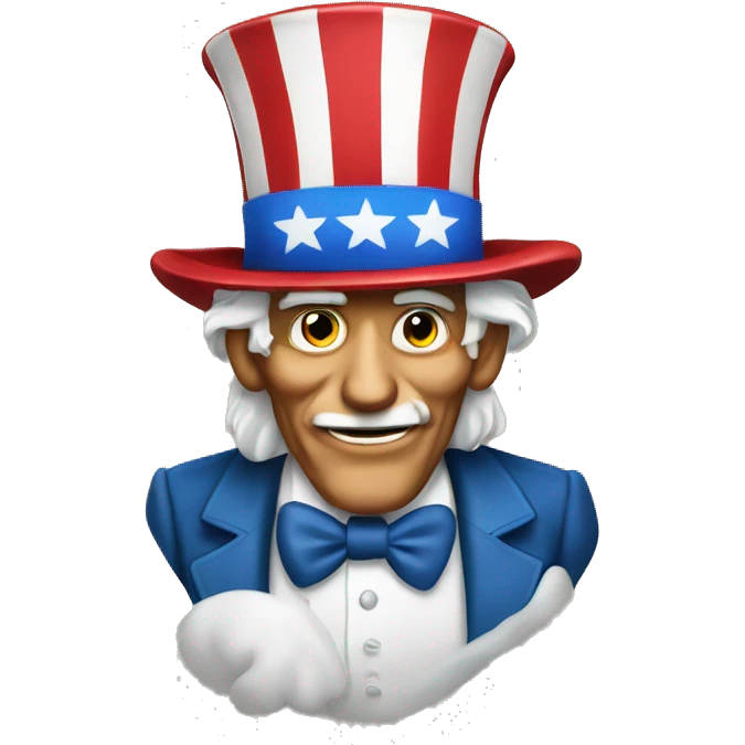 Uncle Sam with a hat in his hands emoji