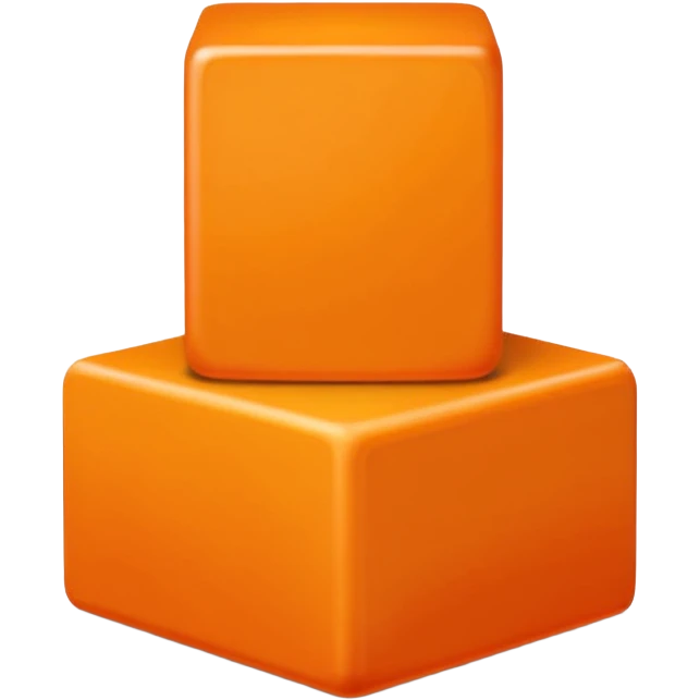 Orange block with a Orange block on the top emoji
