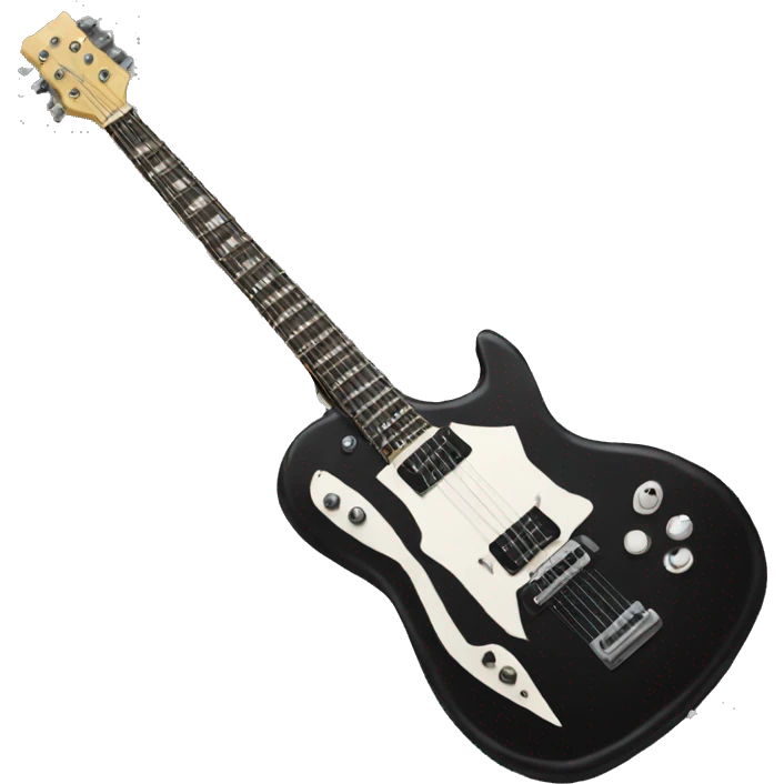 punk eletric black guitar emoji