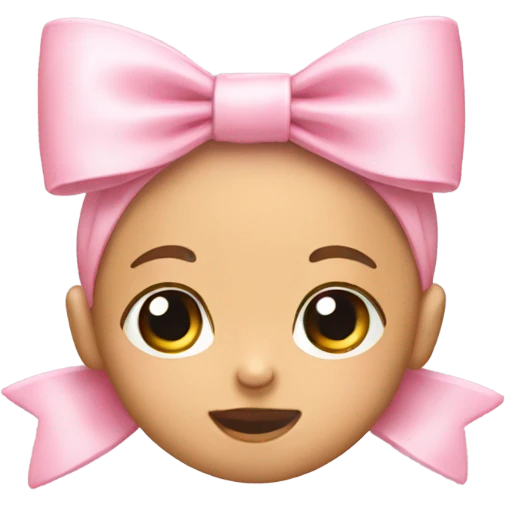 Baby pink bow  emoji