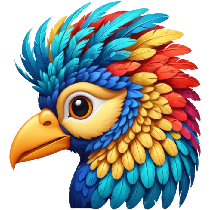 bird with curly hair emoji