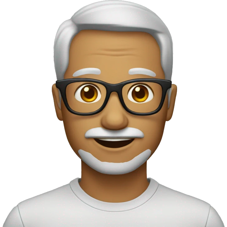 calvo con gafas y 48 años emoji