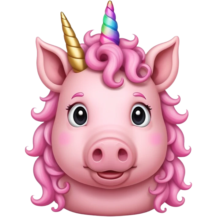 pig wearing unicorn horns emoji