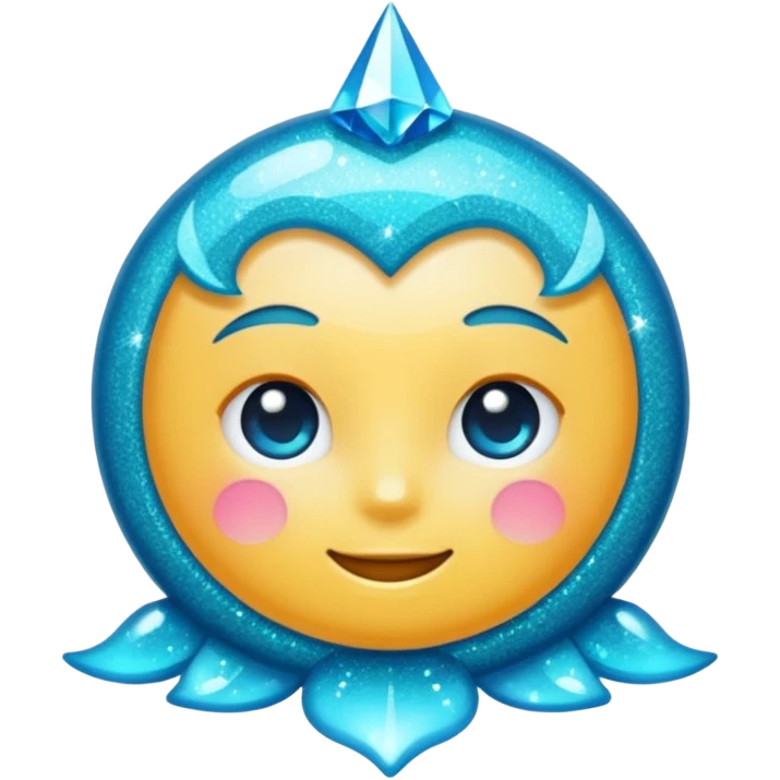 Glitter cian dream emoji