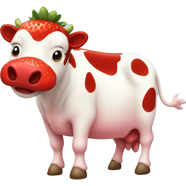 strawberry cow emoji