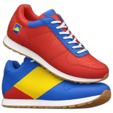 sneaker with romania flag emoji