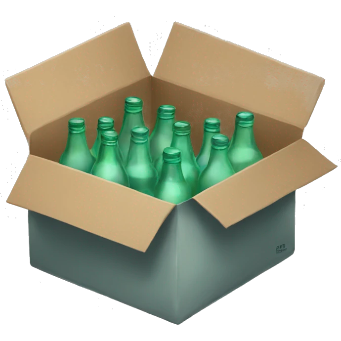 box of empty bottles emoji