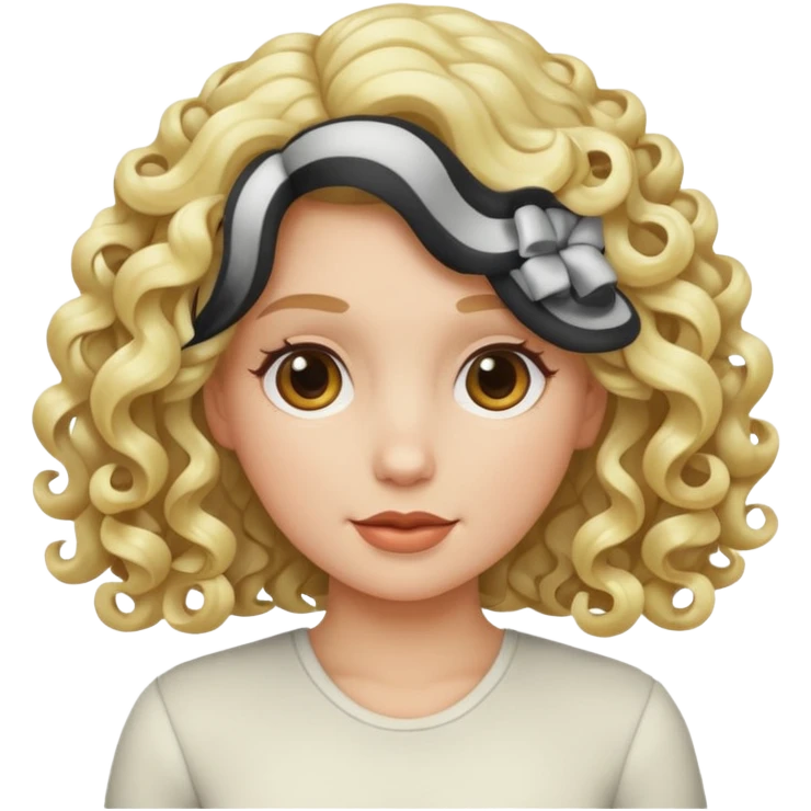 White female with blone curls emoji