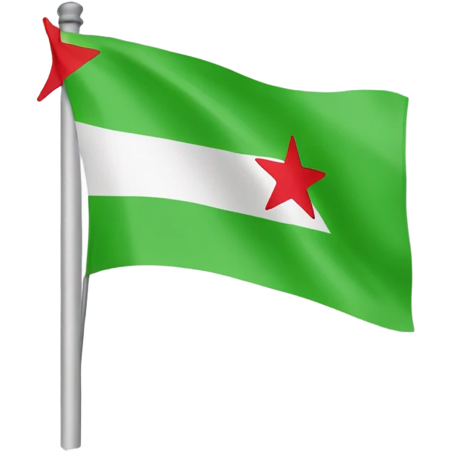 Green flag of syria with three red stars emoji icon emoji
