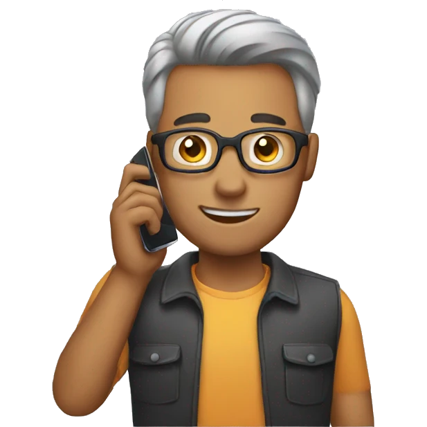 man holding phone  emoji