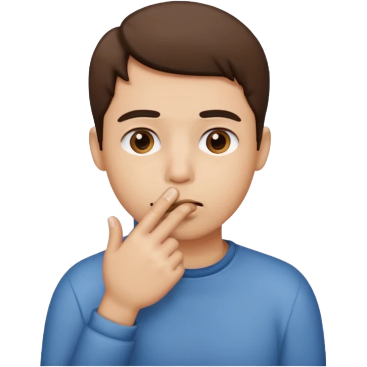 Doigt dans la bouche emoji