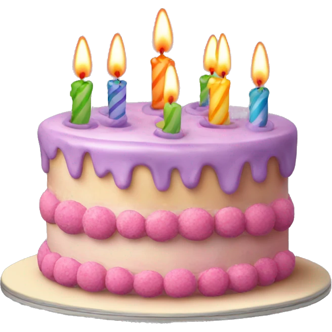 birthday cake with candles  emoji